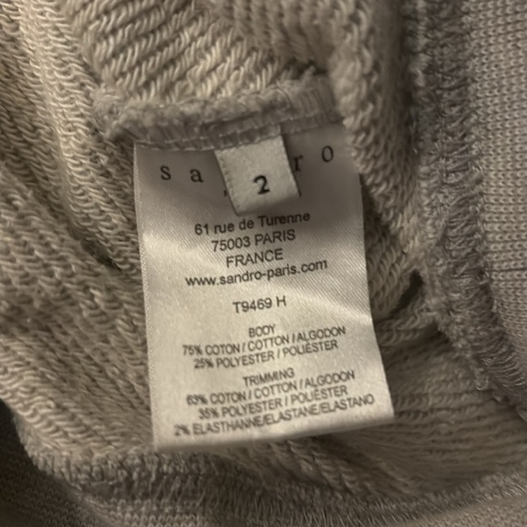 Sandro women’s sweatshirt, size 2 - Picture 3 of 6